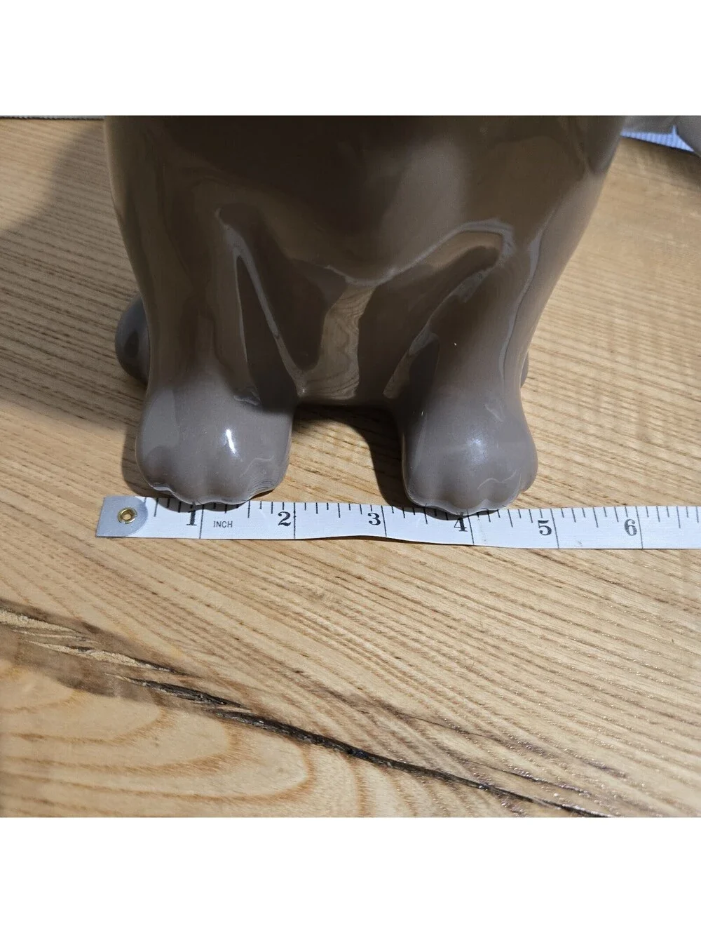 French Bulldog Cookie Jar Stoneware Frenchie Dog Treats Canister 10.5x5.25x6
